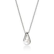 Surf Pendant Necklace, Sterling Silver, Pearl|NB895011