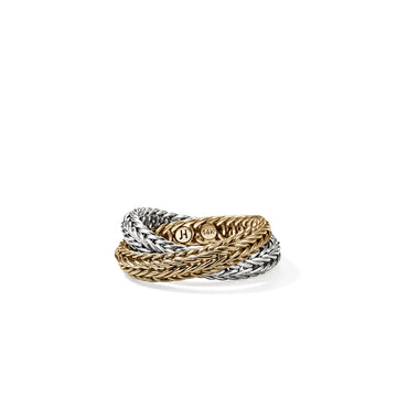 Icon Chevron Crossover Ring, Gold, Sterling Silver, 4.5MM|RZZ900825